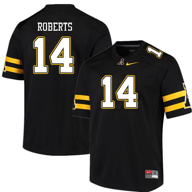 Men #14 Kanye Roberts Appalachian State Mountaineers College Football Jerseys Sale-Black